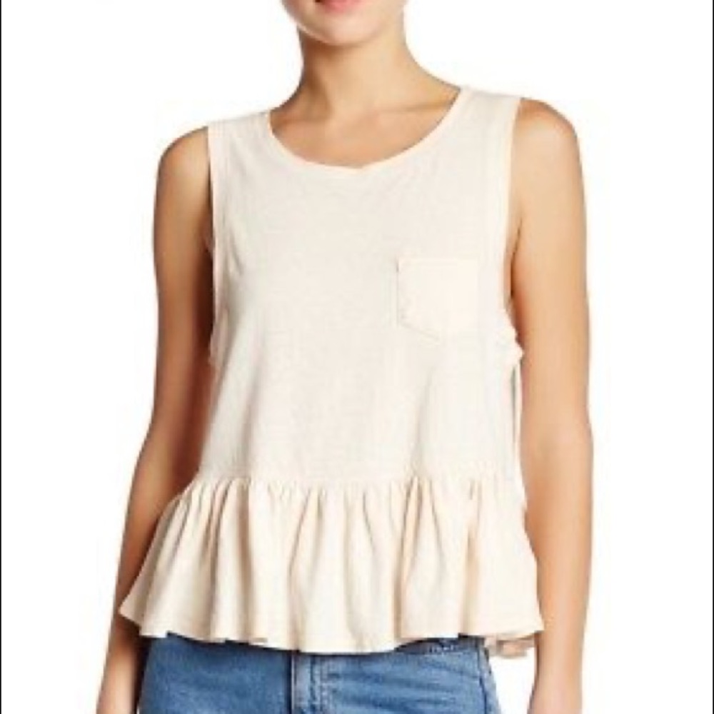 Free People we the free sleeveless peplum tank
